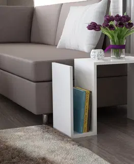 Stolky do obývacího pokoje Kalune Design Odkládací stolek Yosun bílý