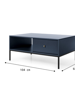 Konferenční stolky Konferenční stolek CORANICA, modrá