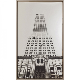 Zarámované obrazy KARE Design Zarámovaný obraz Empire State Mirror 77x130cm