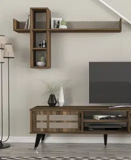 Obývací stěny a sestavy nábytku Televizní stěna LOGAN ořech