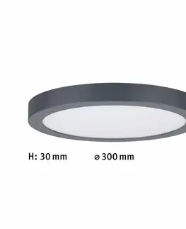 LED stropní svítidla PAULMANN LED Panel Abia kruhové 300mm 3200lm 2700K tmavěšedá
