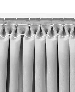 Záclony HOMEDE Závěs MILANA klasická transparentní dračí páska 7,5 cm šedý, velikost 220x175