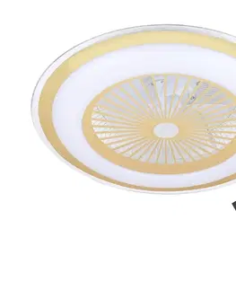 Domácí ventilátory Brilagi Brilagi - LED Stmívatelné svítidlo s látorem RONDA LED/48W/230V zlatá + DO 