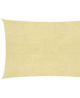 Stínící textilie Stínící plachta obdélníková HDPE 2 x 3,5 m Dekorhome Béžová