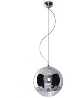 Designová závěsná svítidla AZzardo SILVER BALL závěsné svítidlo 1x E27 60W bez zdroje 35cm IP20, chromové