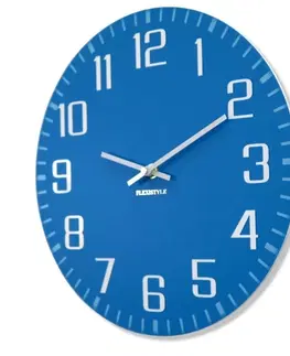 Nástěnné hodiny Hodiny na zeď moderní modré barvy