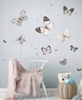 Zvířátka Okouzlující nálepky na stěnu motýly