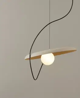 Závěsná světla Milan Iluminación Milan Drátěné závěsné svítidlo Ø 38 cm v barvě norka