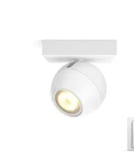LED bodová svítidla PHILIPS HUE Hue White Ambiance Bodové svítidlo Philips Buckram BT 50471/31/P6 LED GU10 1x5W 350lm 2200-6500K 230V, bílé s dálkovým ovladačem a Bluetooth