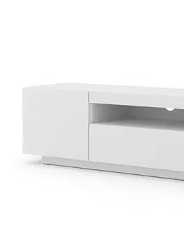 TV stolky ARTBm TV stolek AURA 200 | bílý mat Variant: bez LED osvětlení