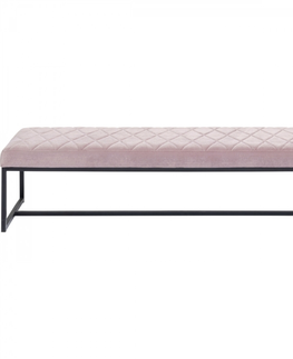 Lavice do předsíně KARE Design Růžová čalouněná lavice Smart 150cm