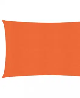 Stínící textilie Stínící plachta obdélníková HDPE 2 x 4 m Dekorhome Oranžová