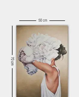 Obrazy Hanah Home Obraz WOMAN IN FLOWER 50x70 cm