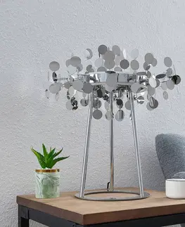 Stolní lampy Lucande Lucande Glimmo LED stolní lampa, chrom