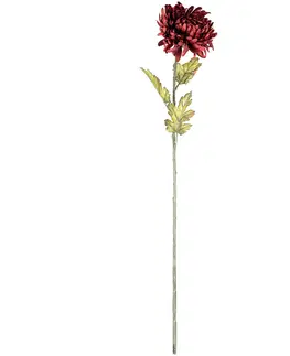 Květiny Umělá chryzantéma, v. 74 cm, vínová