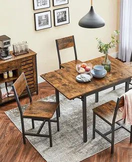 Kuchyňské a jídelní stoly Rozkládací jídelní stůl hnědý 76-120 x 78 cm