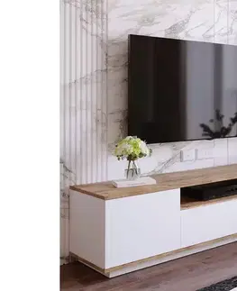 TV stolky Sofahouse Designový TV stolek Belisario 180 cm bílý