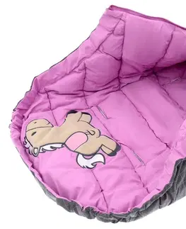 Dětské deky Dětský fusak růžový s motivem koníka