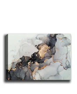 Obrazy Hanah Home Obraz Zlatá oblaka 70x50 cm