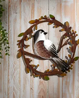 Dekorační figurky Kovová dekorace "Ptáček"