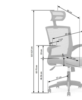 Kancelářské židle Kancelářské křeslo GAIMAR, černo-šedá