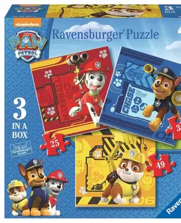 Hračky puzzle RAVENSBURGER - Lábkova Patrola: Rubble, Marshall & Chase; 25/36/49 dílků