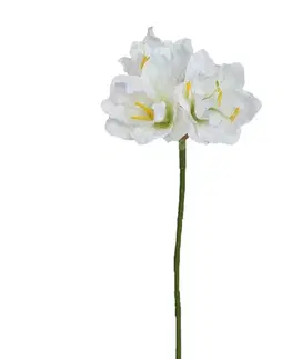 Květiny Umělá Amarylis bílá, 54 cm