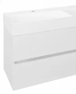 Koupelnový nábytek SAPHO ODETTA umyvadlová skříňka 118x50x43,5cm, bílá lesk DT120-3030