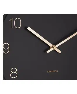 Hodiny Karlsson 5788BK designové nástěnné hodiny, pr. 30 cm