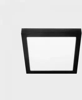 Klasická stropní svítidla KOHL LIGHTING KOHL-Lighting DISC SLIM SQ stropní svítidlo černá 12 W 3000K PUSH
