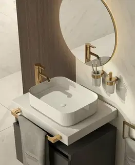 Koupelnový nábytek GEDY PI7087 Pirenei držák ručníků 23 x 15 cm, zlatá