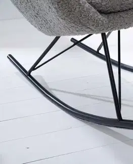 Houpací křesla LuxD Designové houpací křeslo Sweden šedé
