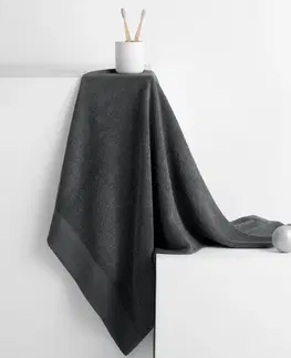 Ručníky Bavlněný ručník AmeliaHome AMARI tmavě šedý, velikost 70x140