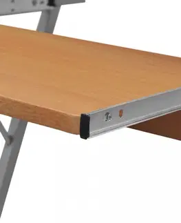 Pracovní stoly Počítačový stůl na kolečkách Dekorhome Bílá