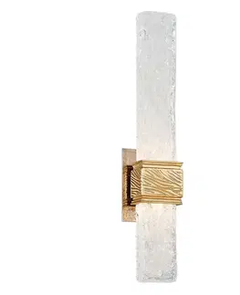 Designová nástěnná svítidla HUDSON VALLEY nástěnné svítidlo FREEZE kov/benátské sklo zlatá/čirá LED 5W 2700K stmívatelné 253-12-GL-CE
