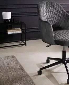 Kancelářská křesla LuxD Designová kancelářská židle Laney šedý samet
