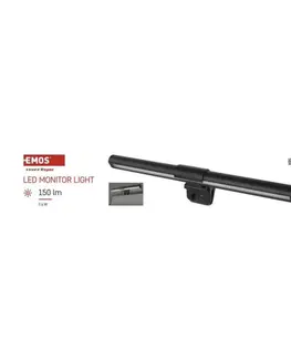 LED stolní lampy EMOS LED světlo monitoru MIA Z7625