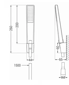 Sprchy a sprchové panely Ruční sprchový set MEXEN R-72 chromový