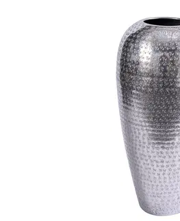 Dekorace LuxD Designová váza Khalil 50 cm stříbrná