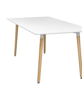 Jídelní stoly Jídelní stůl FARUK 160x90 cm, bílý