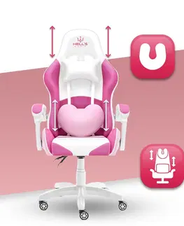 Herní křesla Herní židle Rainbow Pink Mesh