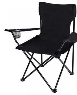 Zahradní židle a křesla TZB Skládací rybářská židle černá