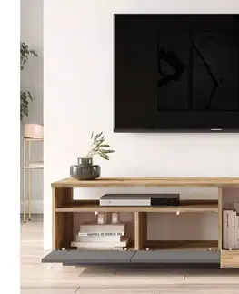TV stolky Sofahouse Designový TV stolek Belisario II 180 cm antracitový