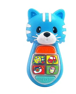 Hračky RAPPA - Telefon pro nejmenší se zvukem a světlem kočka