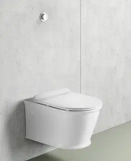 Záchody SAPHO GALIA závěsná WC mísa, Rimless, 37x55cm, bílá PC081