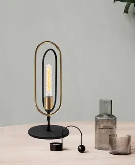 Lampy a lampičky Stolní lampa CERCO černá zlatá