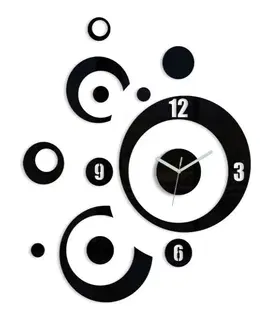 Nalepovací hodiny ModernClock 3D nalepovací hodiny Planets černé