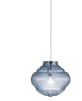 Závěsná světla Ailati Závěsná lampa Bonnie 130 cm světle modrá