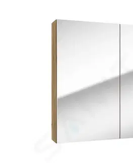 Koupelnová zrcadla Kielle Vega Zrcadlová skříňka, 80x73x15 cm, zlatý dub 50118801