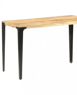 Jídelní stoly Jídelní stůl masivní dřevo / ocel Dekorhome 160x80x76 cm